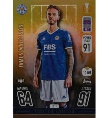 Topps Match Attax Champions League 2021/2022 GOLD Limited Edition James Maddison (Leicester City)